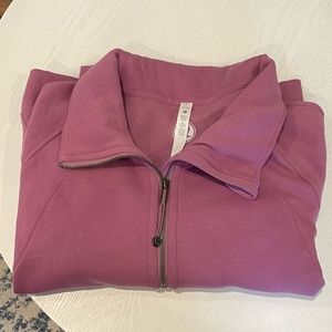 New lululemon Scuba Oversized Funnel Neck Half Zip / Velvet Dust / XL/XXL / Pink